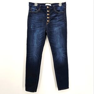KanCan high rise button fly dark wash jeans women's size 15/31